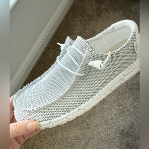 Hey Dude Women’s Wendy Sox Slip-On Loafer in Stone White